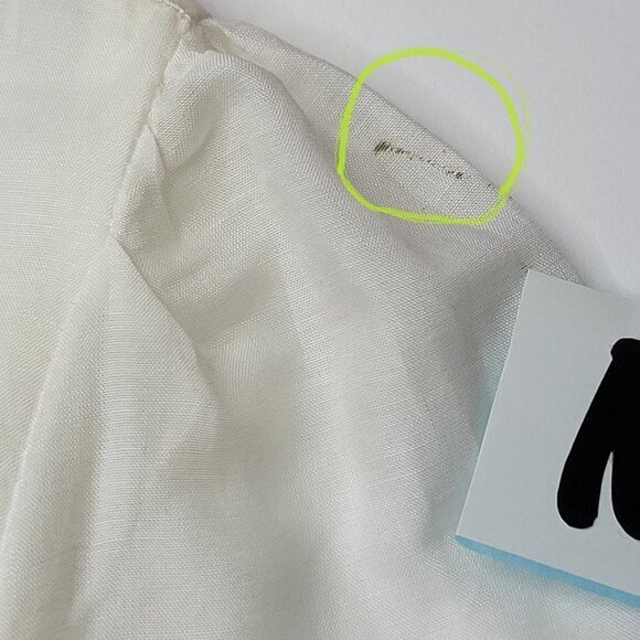 WHITE Cotton Silk Light Frilly Long Sleeve Top VARIOUS SIZES S M L - Picture 16 of 16